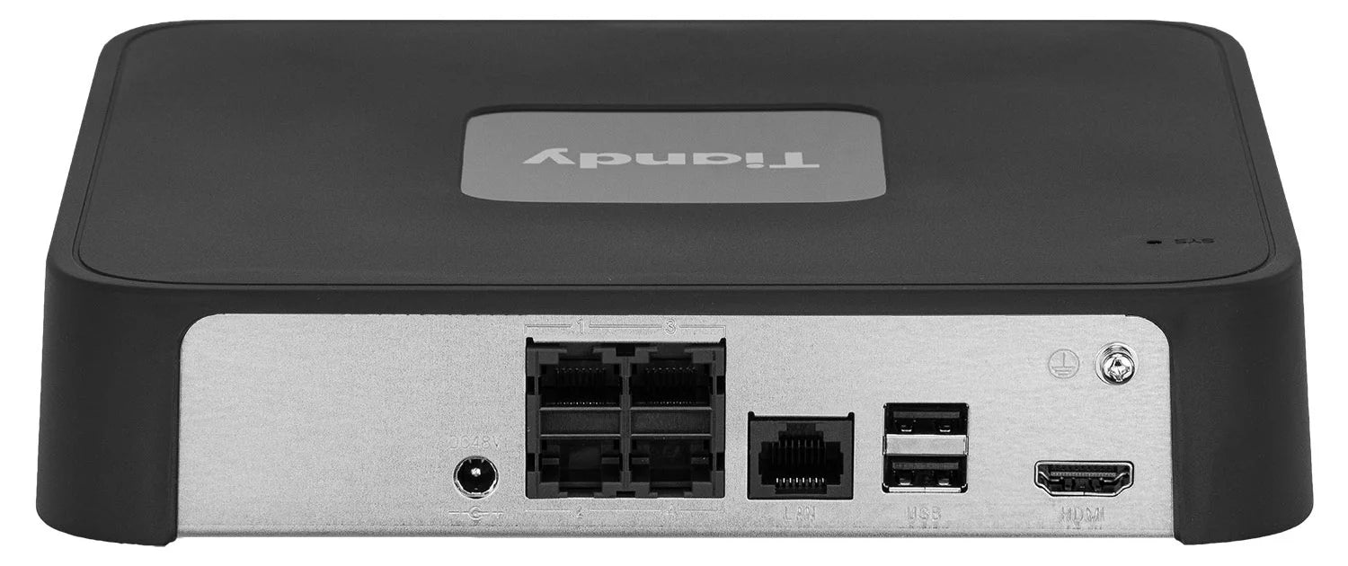 TIANDY TC-R3104 NVR PoE 4 Canales 6MP 60mbps 1HDD ONVIF