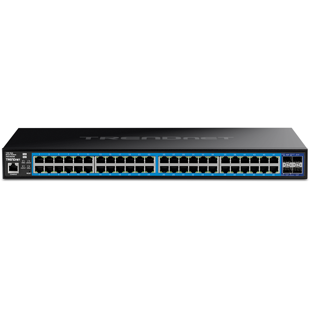 TRENDNET TEG-3524S Switch Administrable Gigabit 52 puertos con puertos SFP+ 10G