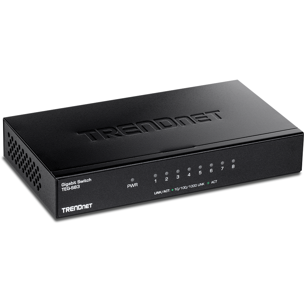 TRENDNET TEG-S83 Switch Gigabit de 8 puertos con carcasa metálica