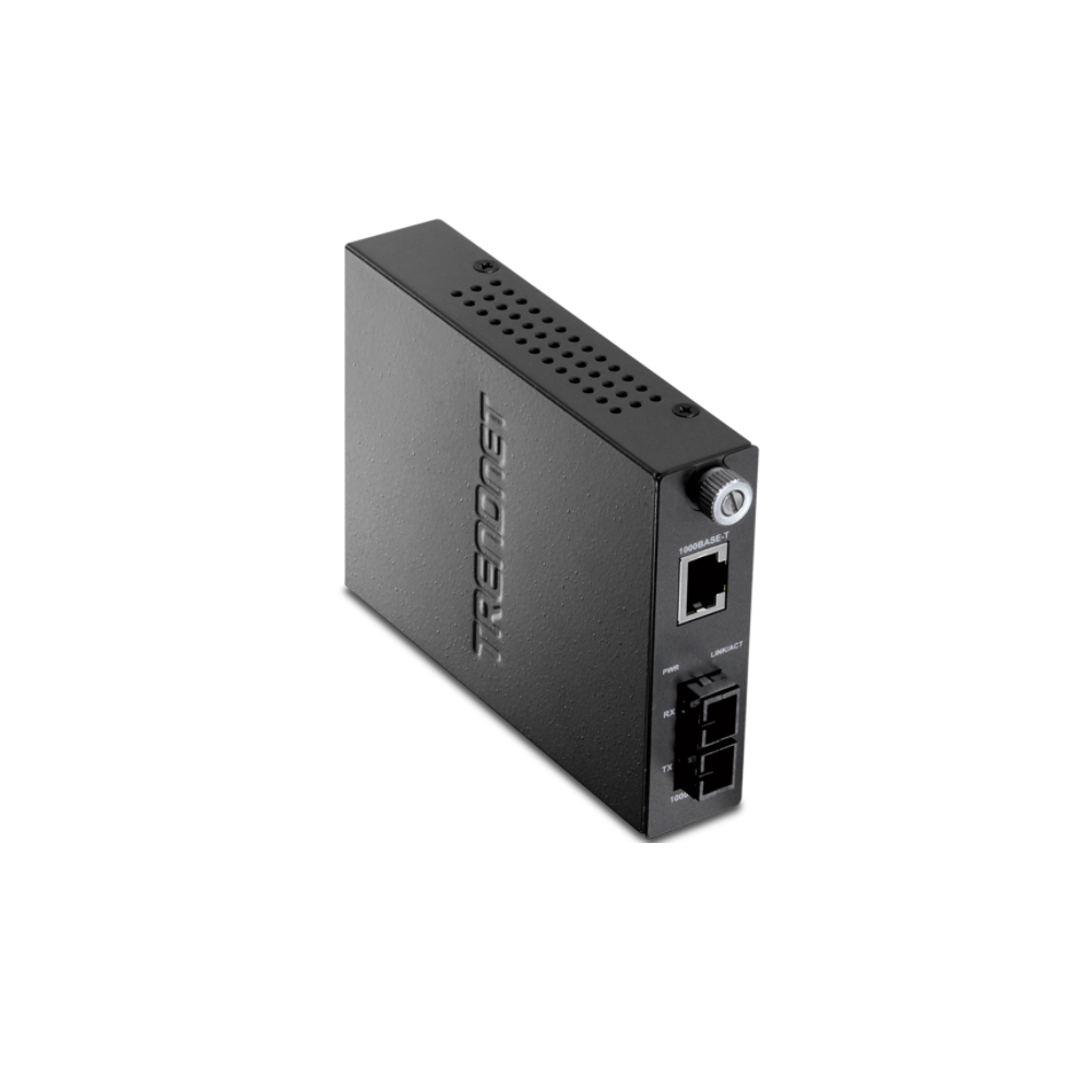 TRENDNET TFC-1000S50 - Convertidor inteligente de fibra SC de modo único de 1000Base T a 1000Base FX 50 KM