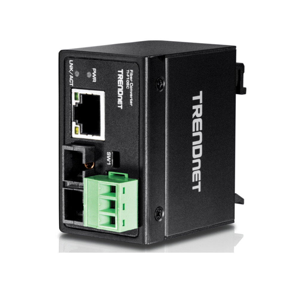TRENDNET TI-F10SC -  Convertidor de fibra SC multimodo industrial endurecido 100Base-FX  2KM