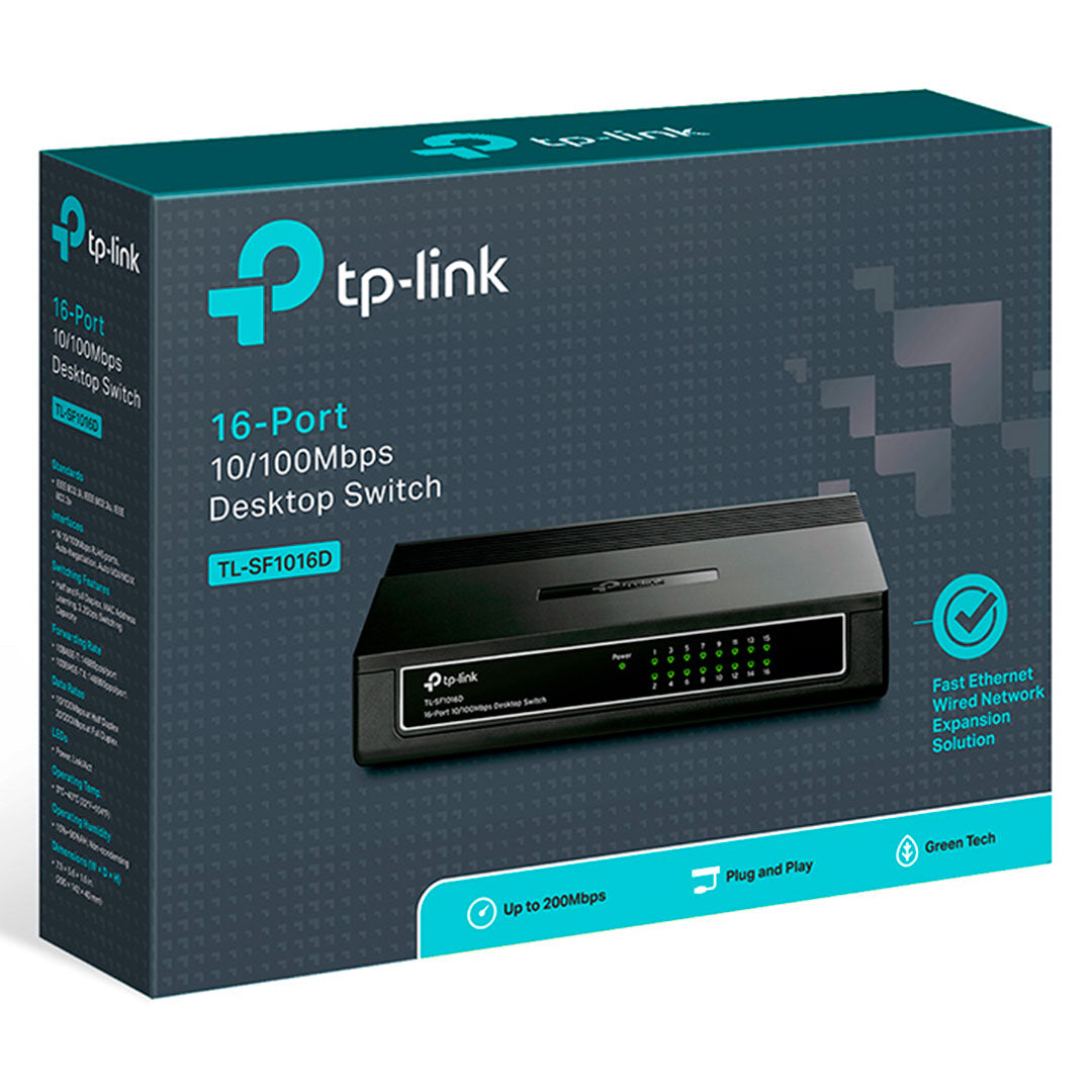 TP-LINK SF1016D Switch 16 Puertos 10/100 Mbps