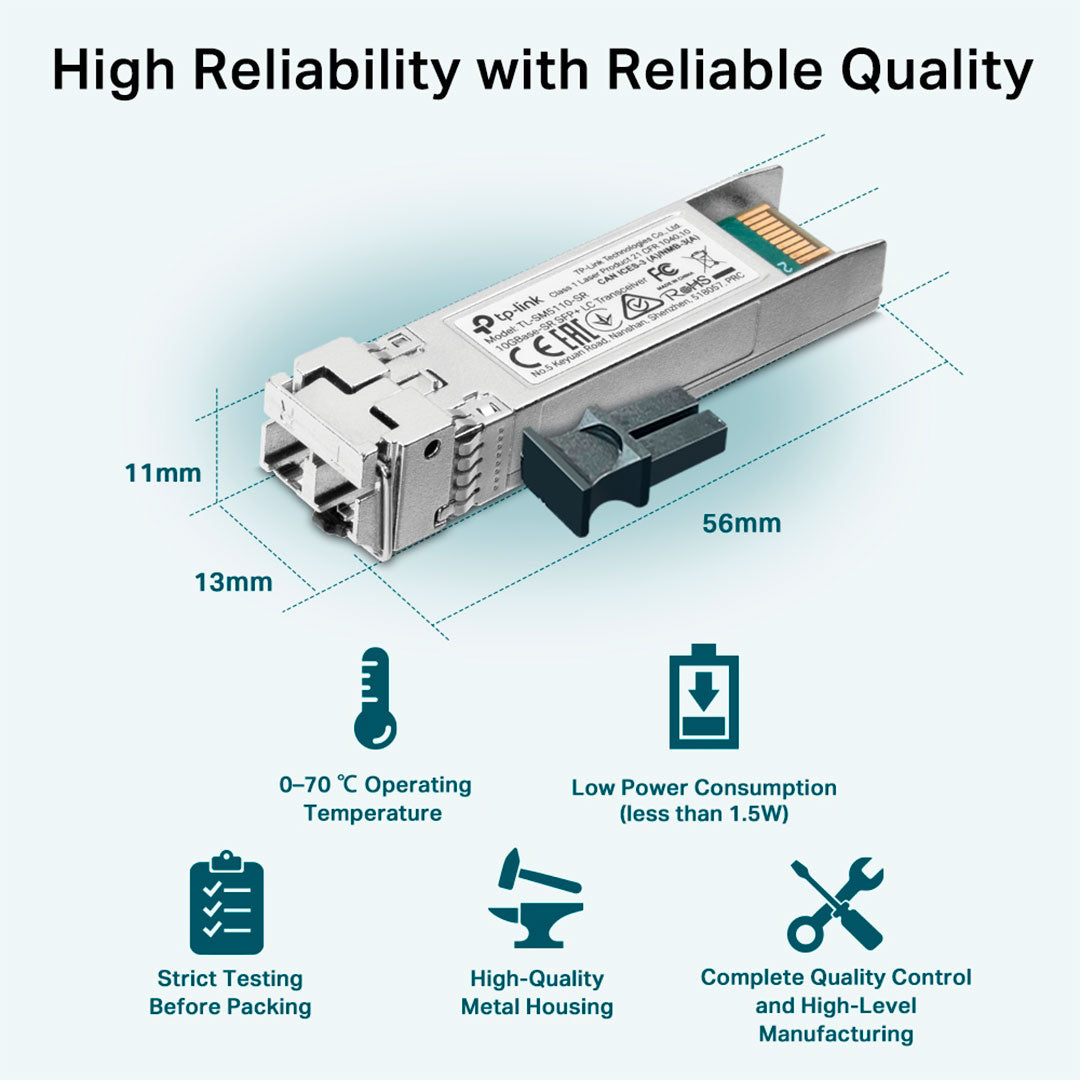 TP-LINK SM5110-SR Transceiver LC SFP+ 10G Multimodo Omada