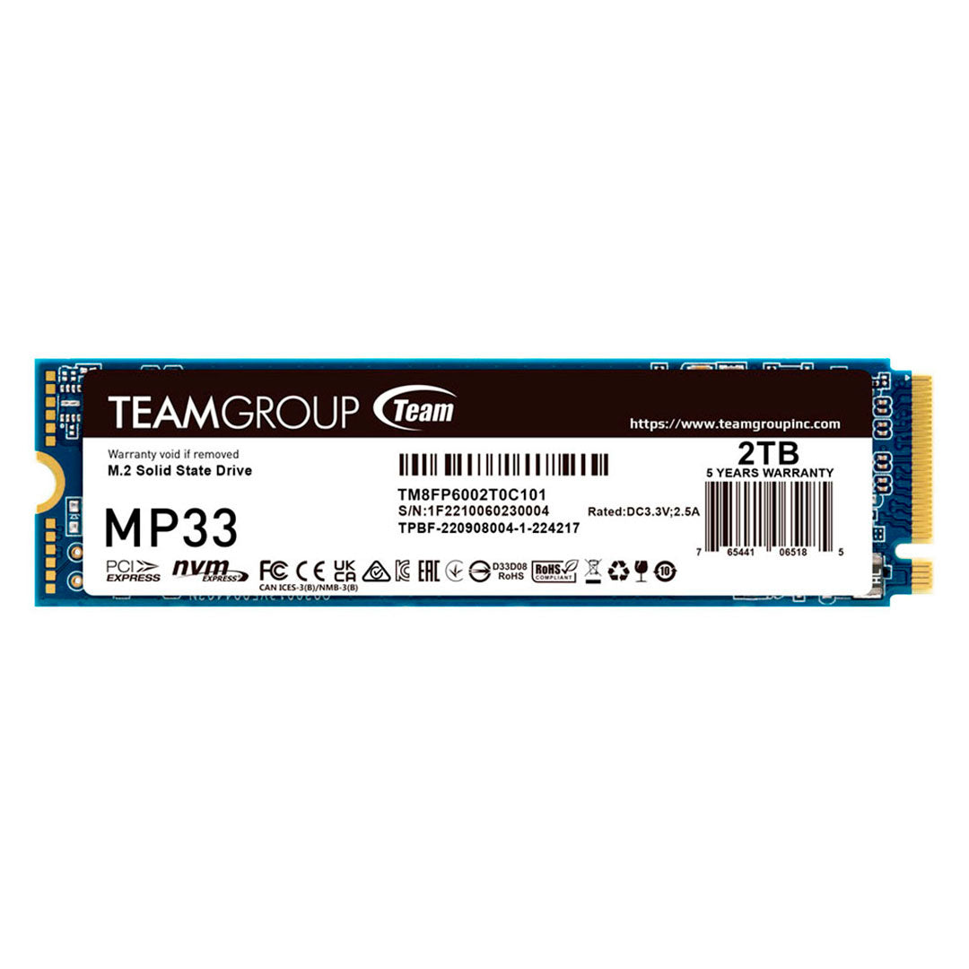TEAMGROUP MP33 SSD Disco Sólido 2TB NVMe M.2