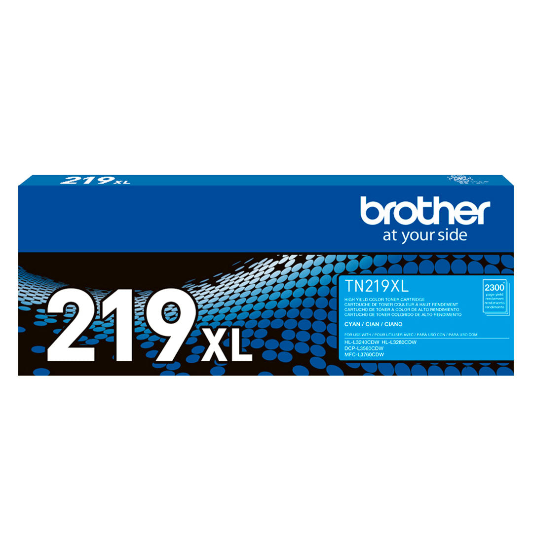 BROTHER TN219XLC Tóner Brother Cian para L3560, L3760, L3280. Rendimiento 2300 páginas