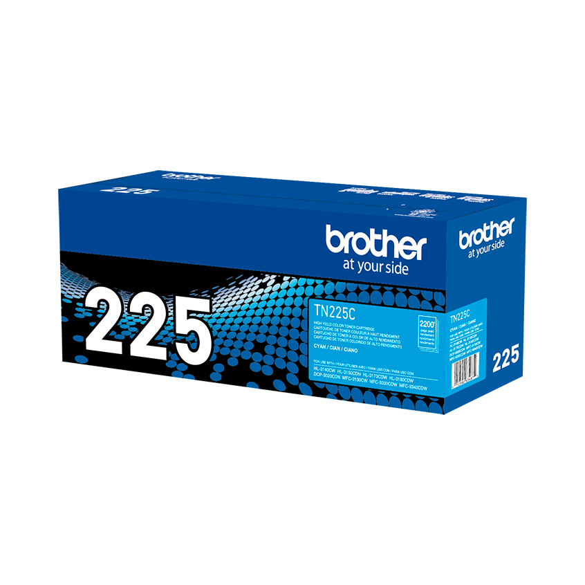 BROTHER TN225C Toner Color Cyan con Rendimiento de 2200 Paginas