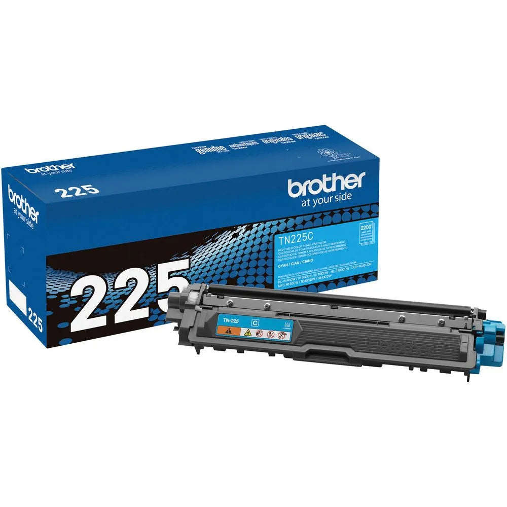BROTHER TN225C Toner Color Cyan con Rendimiento de 2200 Paginas