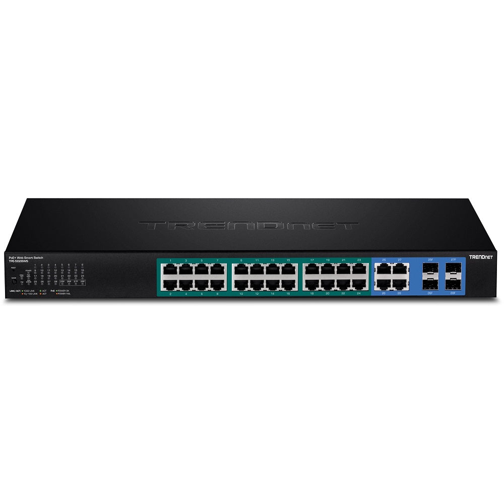 Switch de red TRENDnet de 28 puertos para cableado estructurado y redes empresariales