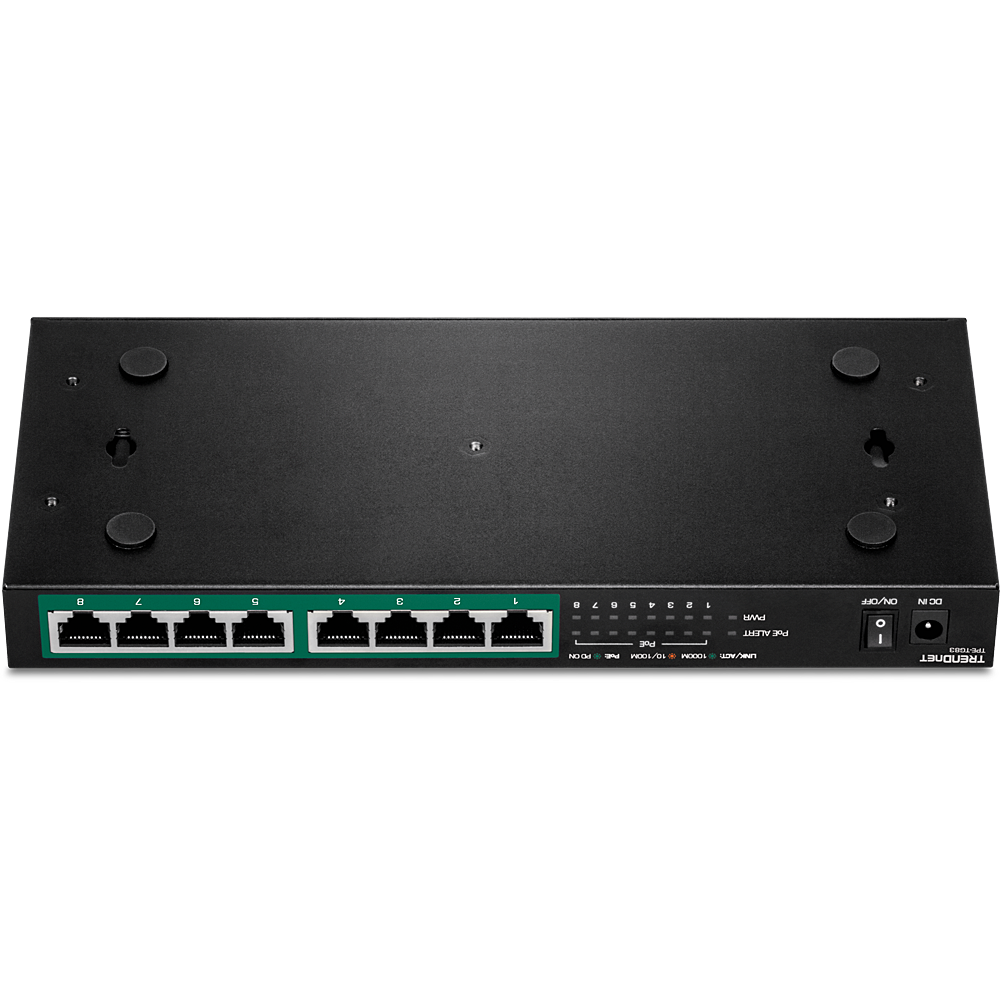 TRENDNET TPE-TG83 Switch de red Gigabit PoE de 8 puertos 105W