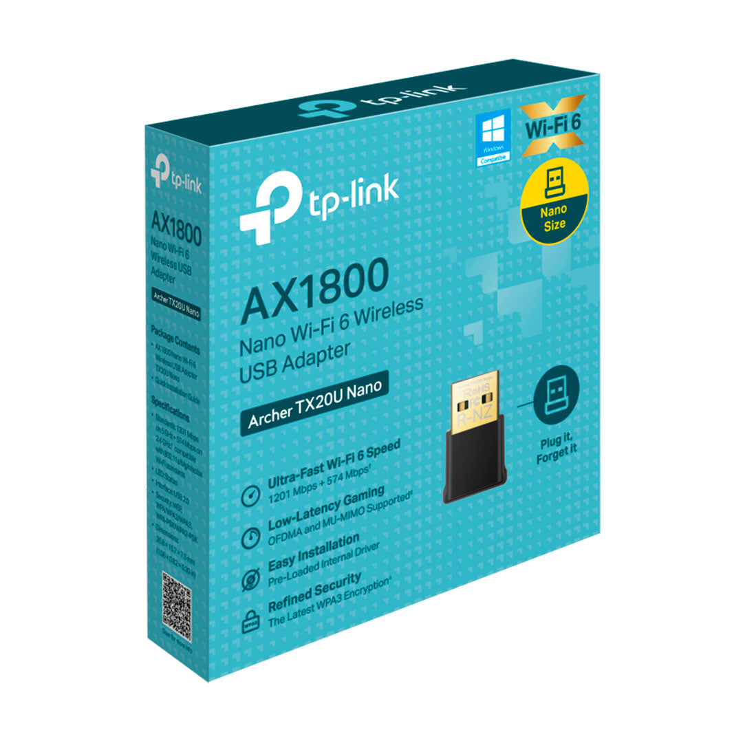 TP-LINK ARCHER TX20U NANO WiFi6 AX1800 Adaptador USB Doble Banda