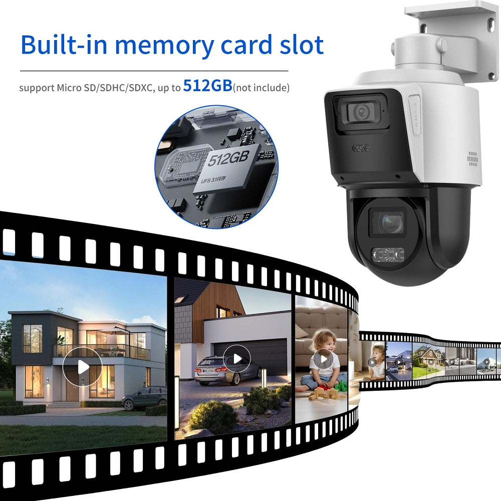 HIKVISION DS-2SE3C404MWG-E/14 Cámara de Seguridad IP 3" 4+4MP PTZ 4x Doble Lente