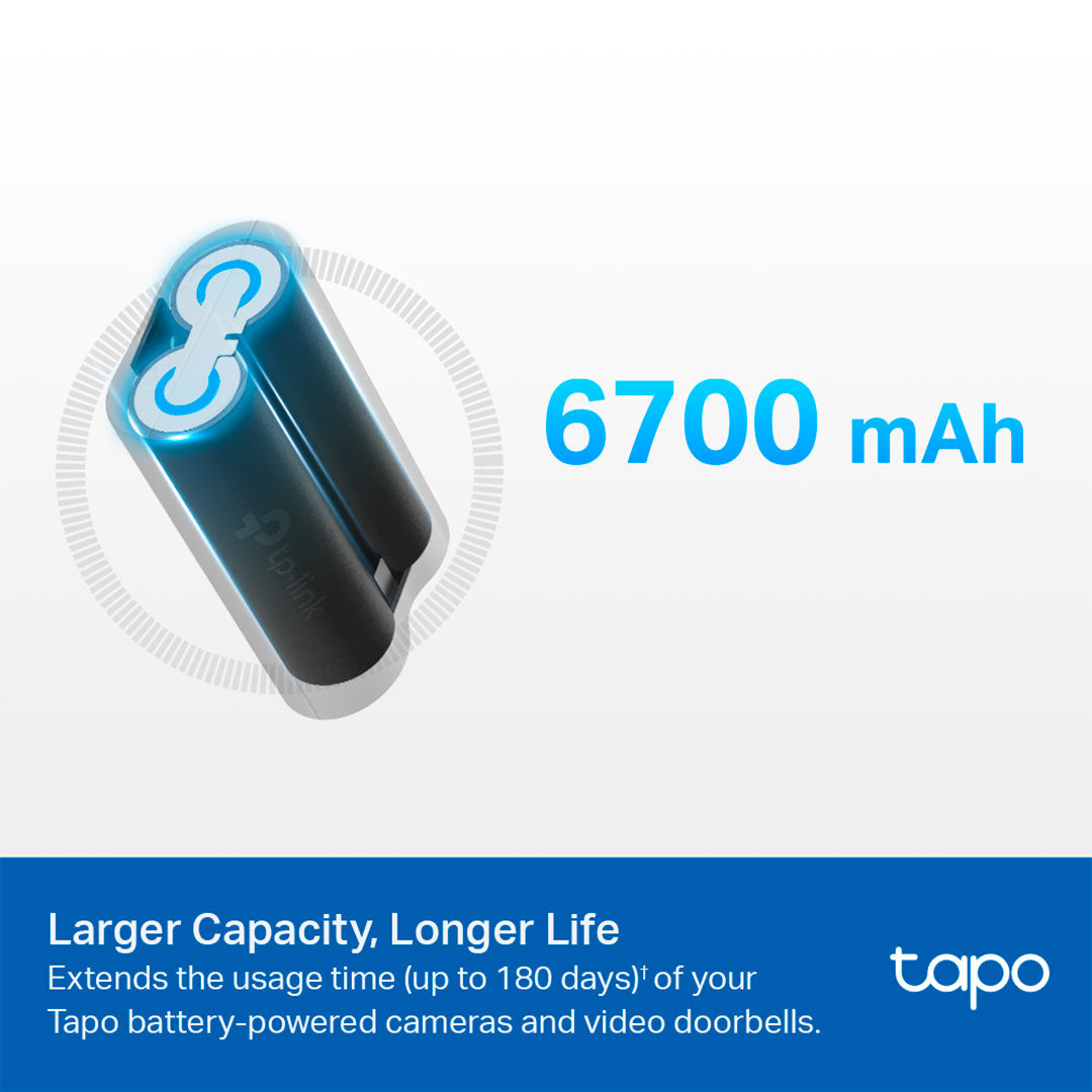 TP-LINK Tapo A100 Paquete de Baterías, 6700 mAh 3V