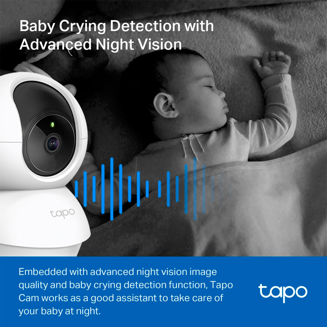 TP-LINK Tapo C210P2 Cámara de seguridad, Wi-Fi, para el hogar, con movimiento, horizontal y vertical