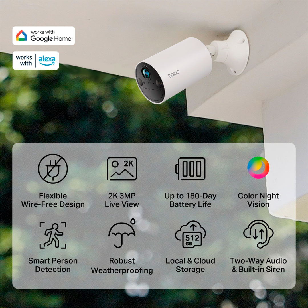 TP-LINK Tapo C410 2-Pack Cámara de Seguridad, WIFI 3MP Smart