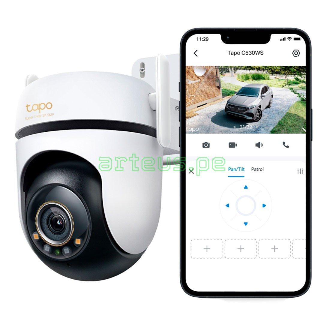 TP-LINK Tapo C530WS Cámara de Seguridad WIFI 5MP 3K 360°PT
