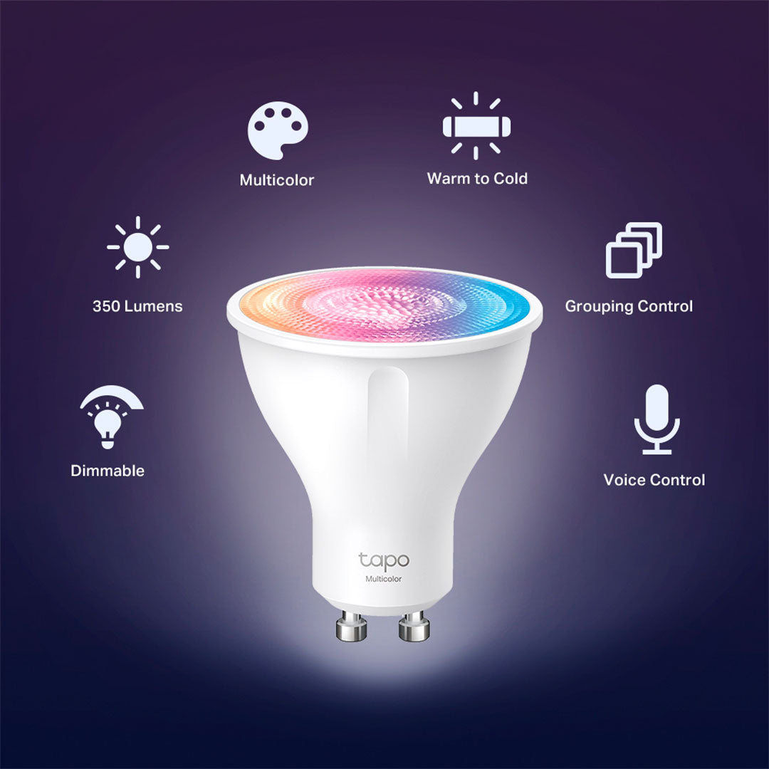 TP-LINK Tapo L630 4-Pack Foco dicroica Inteligente WiFi RGB GU10