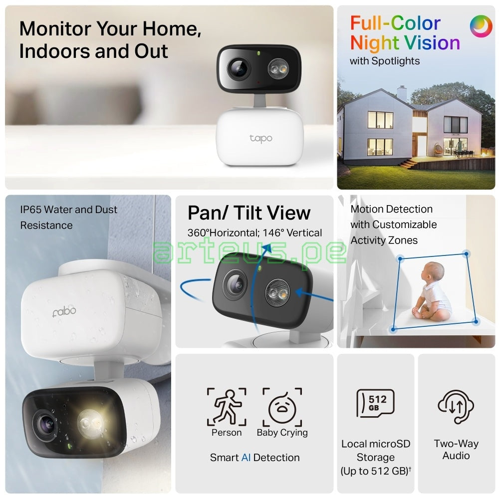 TP-LINK Tapo C206 Cámara de seguridad 1080p WiFi interior y exterior