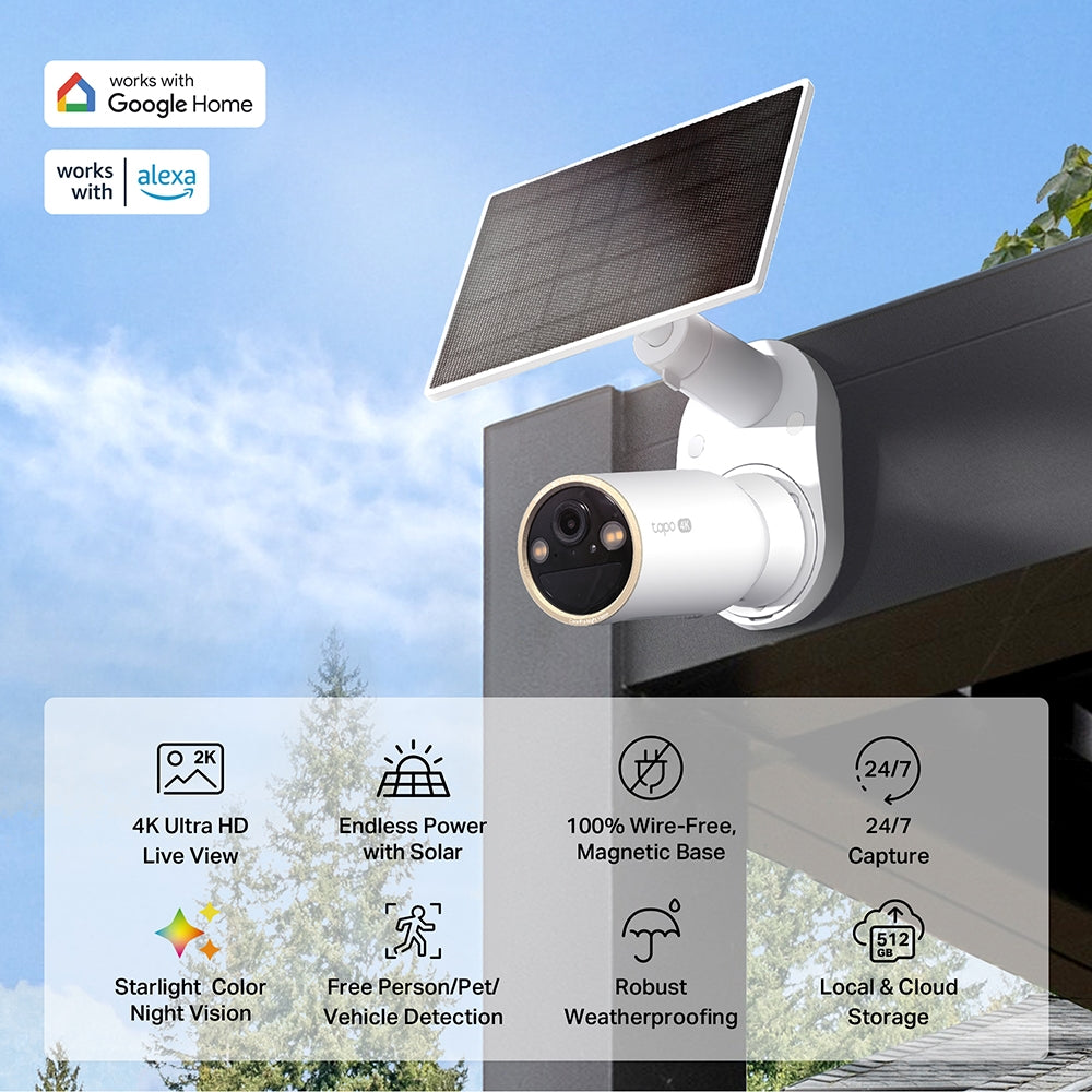 TP-LINK Tapo C460 KIT Cámara de Seguridad con Energia solar 4K 8MP