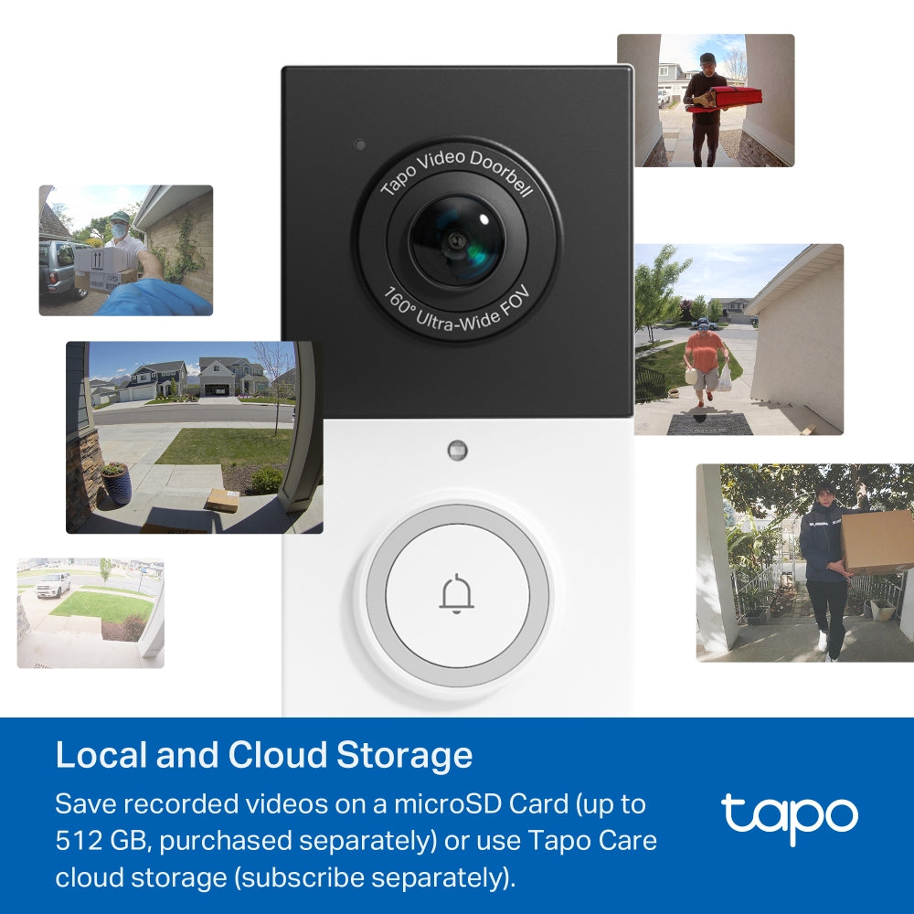 TP-LINK Tapo D210 Timbre Inteligente WIFI Doorbell con Camara 3MP 2K y Bateria