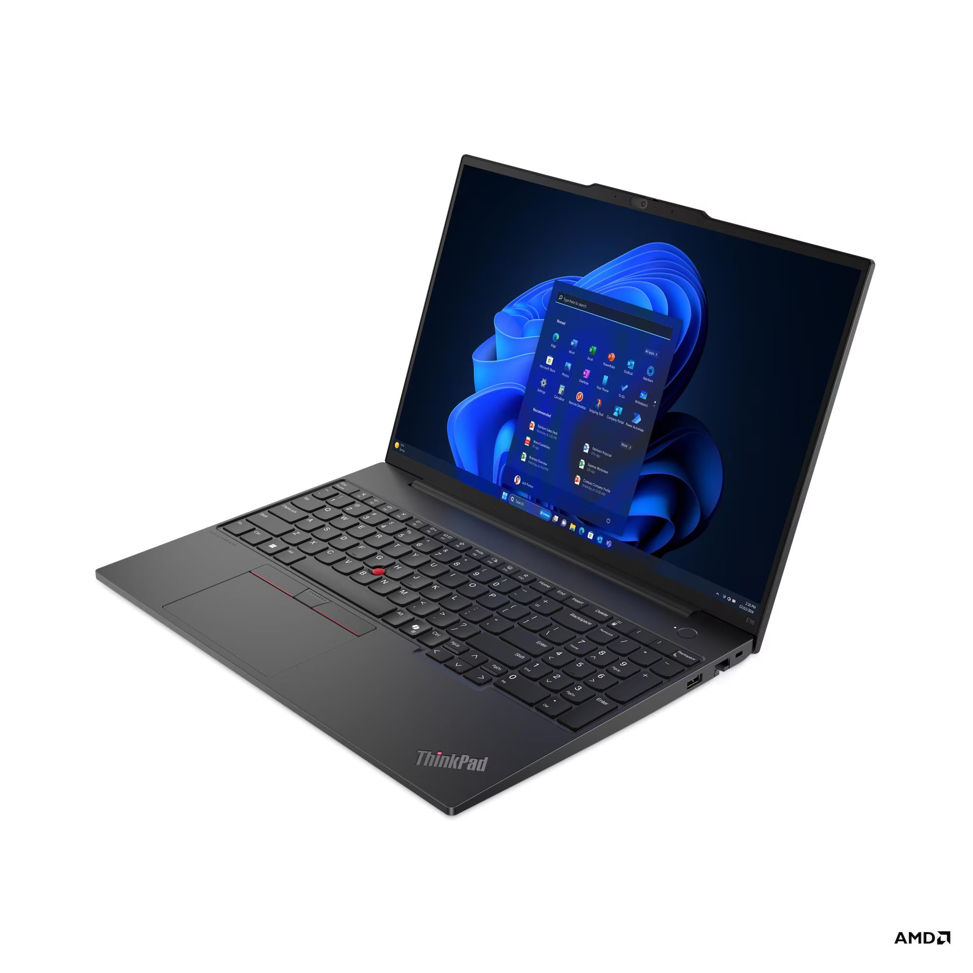 LENOVO ThinkPad E16 Gen 2 (AMD) Laptop 16" WUXGA IPS AMD Ryzen 7 7735HS 4.75GHz 16GB DDR5 512GB SSD Windows 11 Pro 21M6000ALM