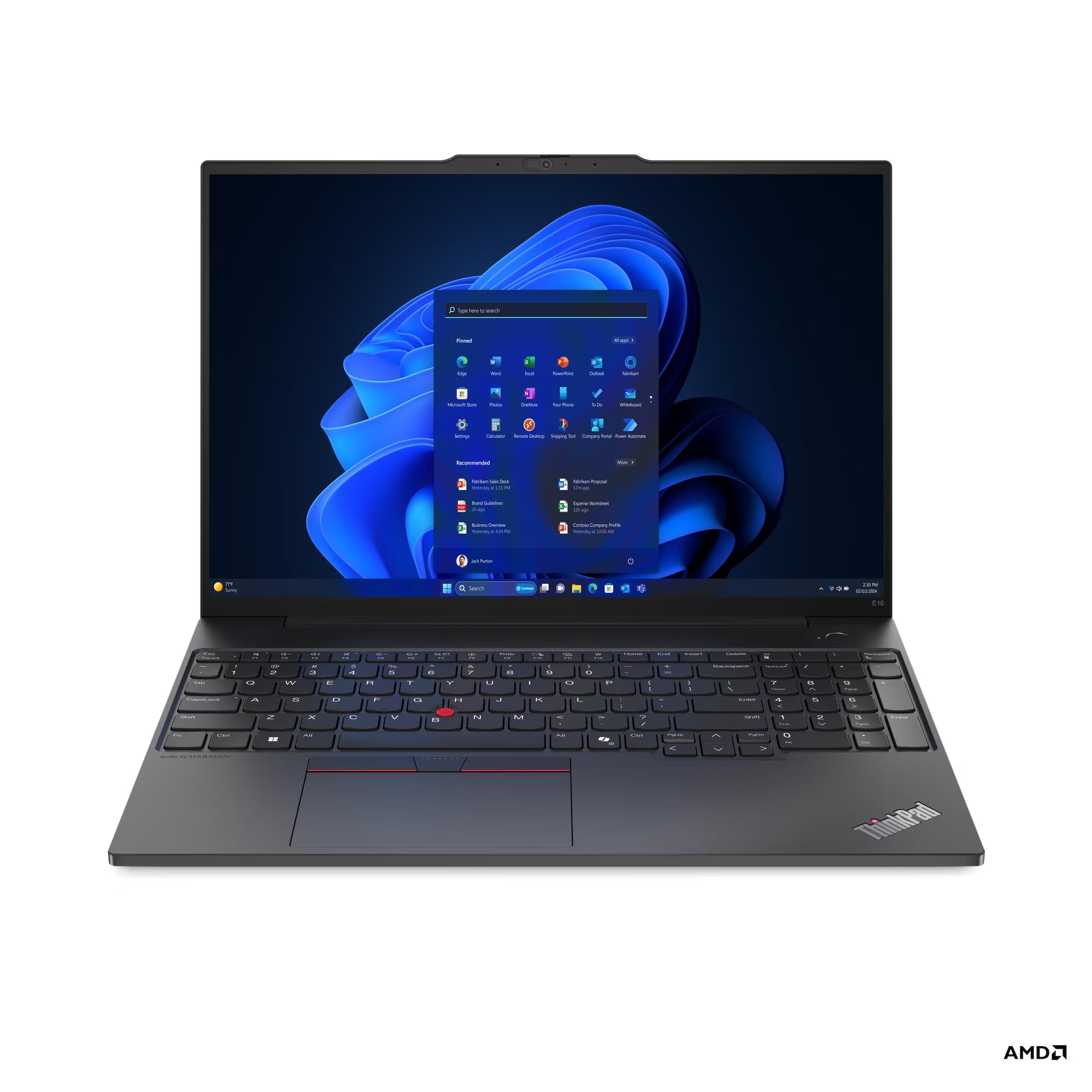 LENOVO 21M6000BLM ThinkPad E16 Gen 2 Laptop 16" WUXGA IPS AMD Ryzen 7 7735HS 4.75GHz 16GB DDR5 1TB SSD Windows 11 Pro