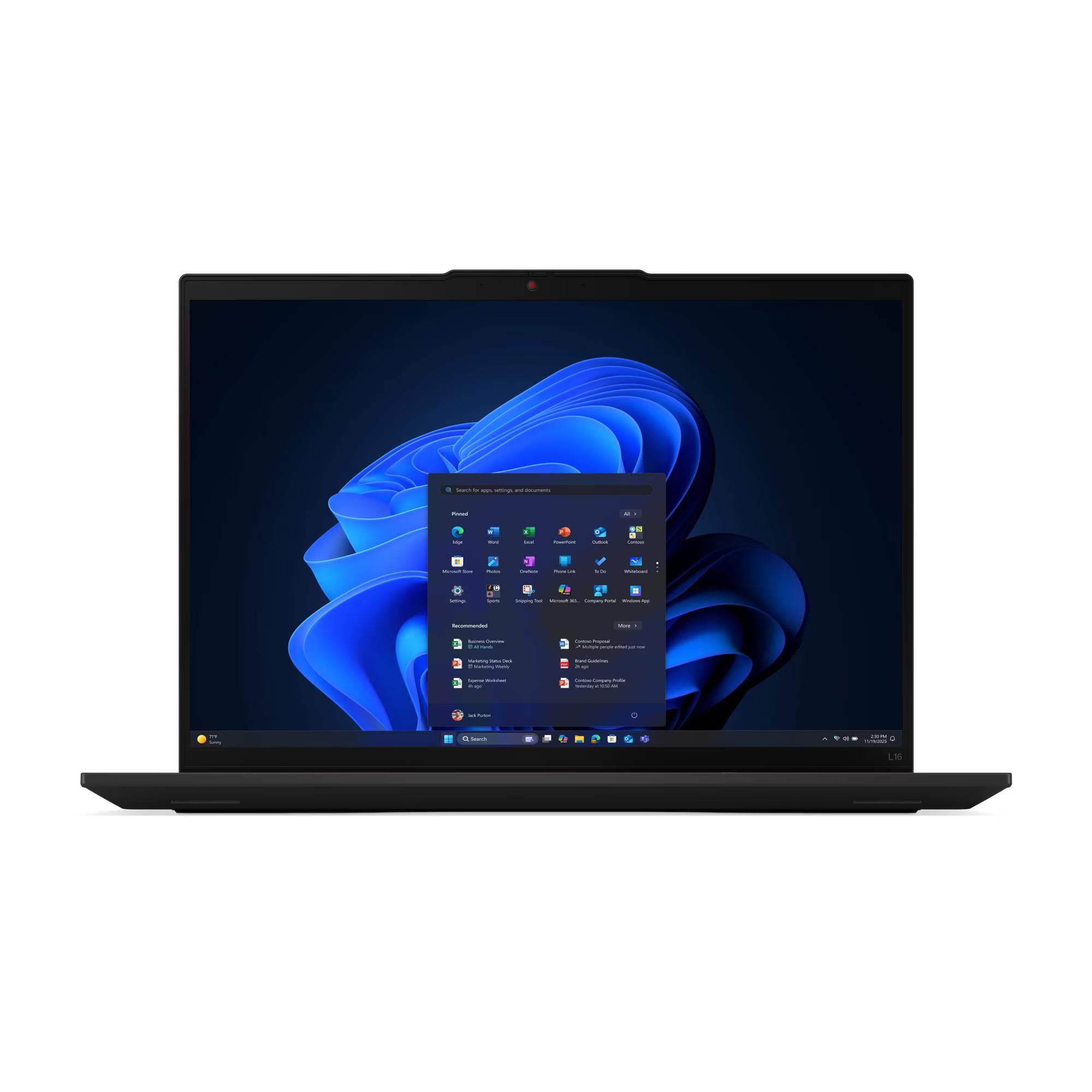 LENOVO ThinkPad L16 Gen 2 Laptop 16" WUXGA IPS Intel Core Ultra 5 225U 4.8GHz 16GB DDR5 512GB SSD Windows 11 Pro 21SB000JLM