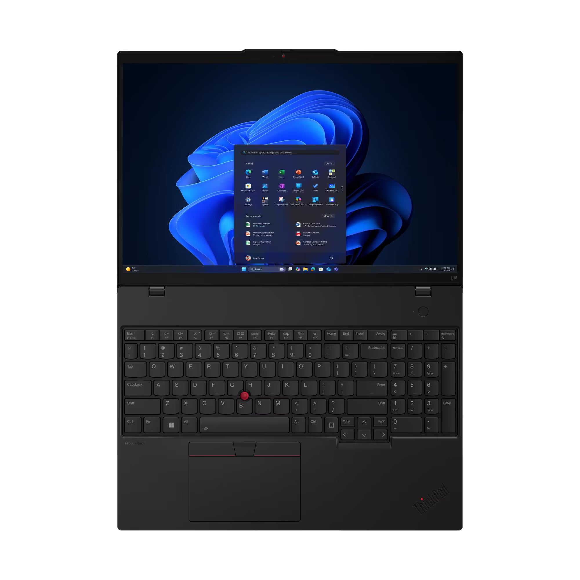 LENOVO ThinkPad L16 Gen 2 Laptop 16" WUXGA IPS Intel Core Ultra 7 255U 5.2GHz 32GB DDR5 1TB SSD Windows 11 Pro 21SB000NLM