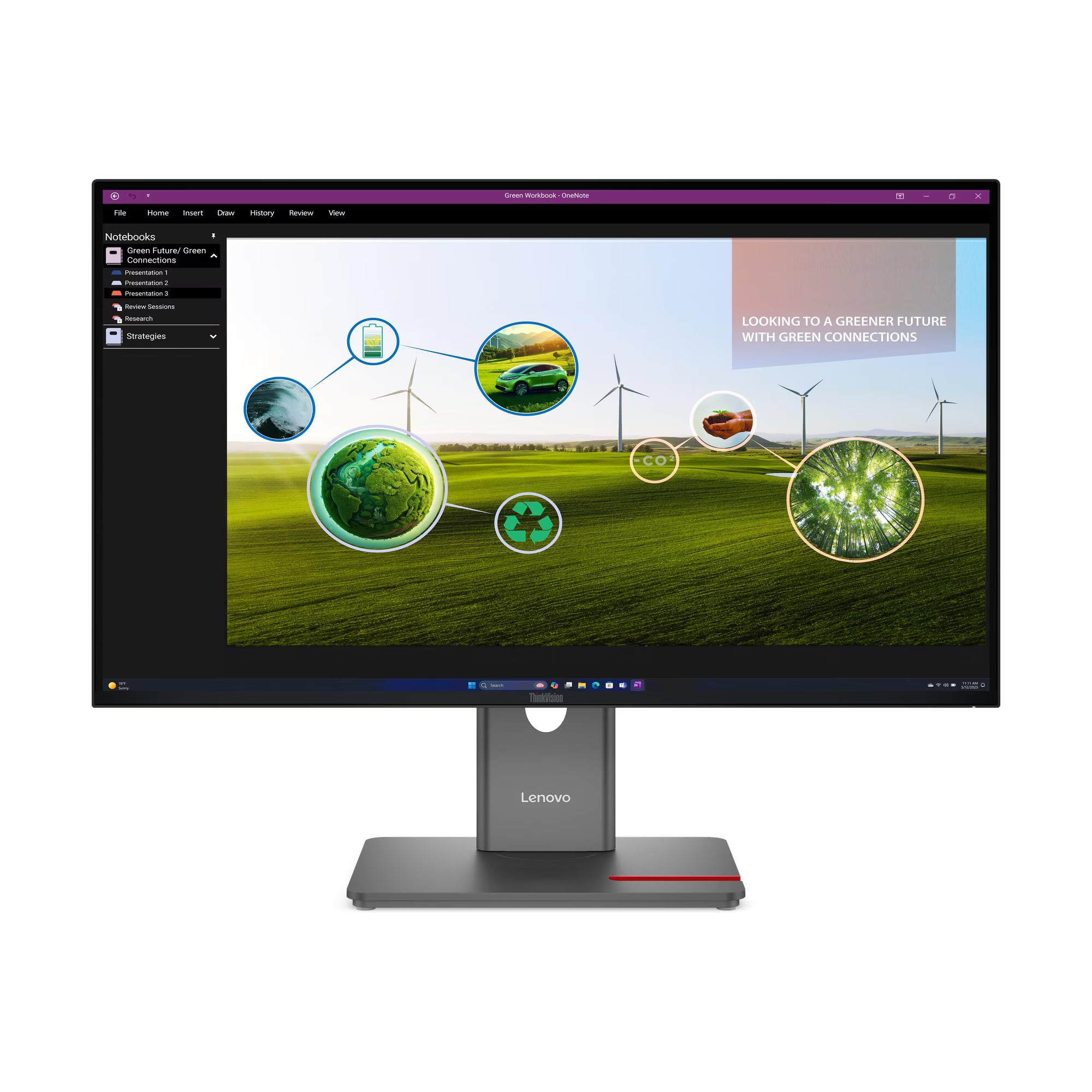 LENOVO 64A7GAR6LA THINKVISION P27Q Monitor 27" QHD IPS WLED