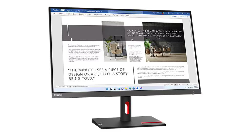 LENOVO ThinkVision S27I-30 Monitor 27" FHD IPS 1920 x 1080 WLED 82 DPI 63DFKAR4LA