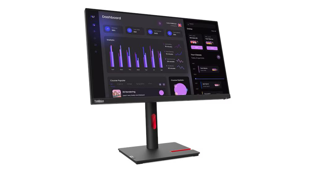 LENOVO ThinkVision T24i-30 Monitor T24i-30 23.8"" WLED IPS 1 x HDMI 1 x Displayport 1 x VGA  63CFMAR1LA