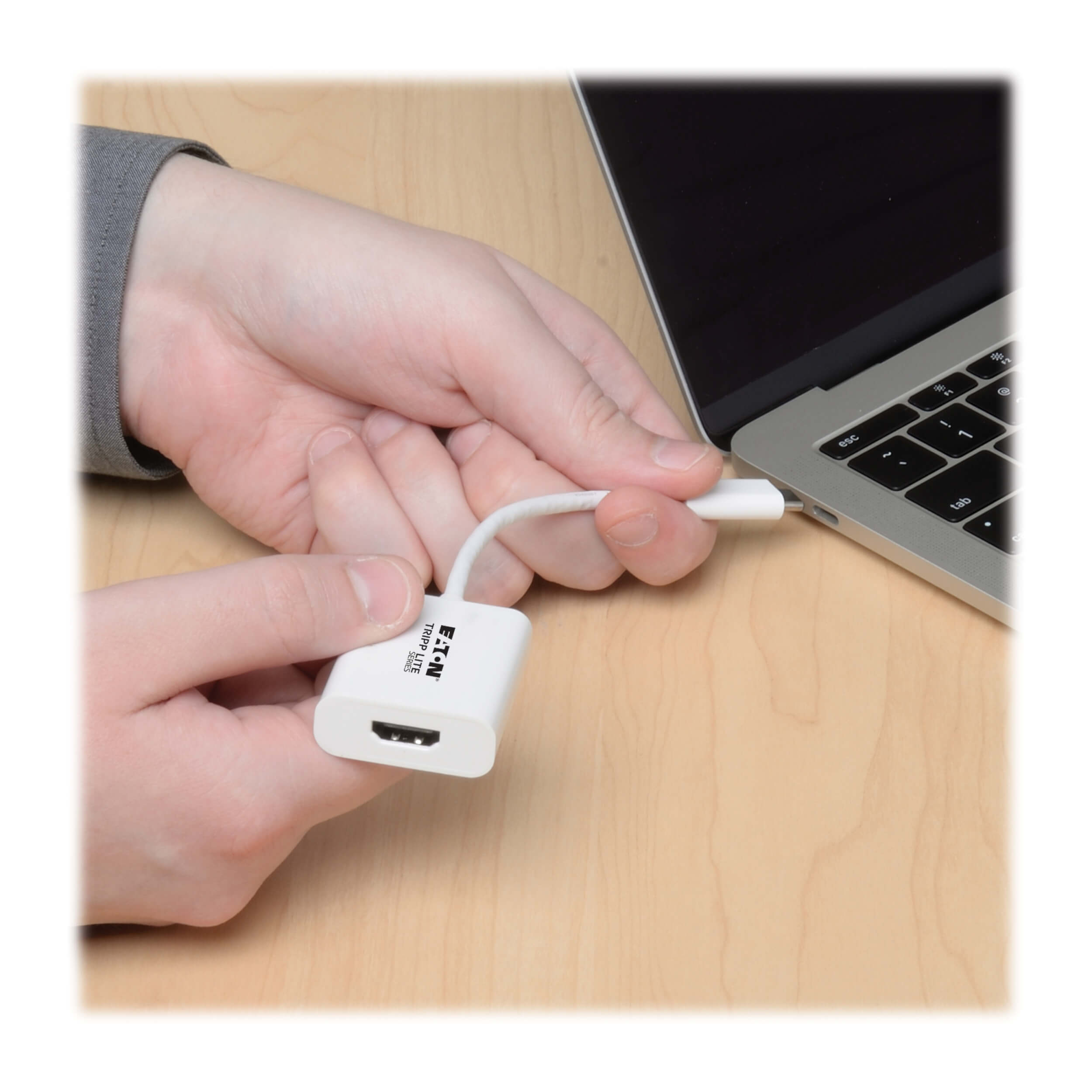 TRIP-LITE U444-06N-HD-AM Adaptador, USB, 3.2, GEN1, TYPE-C, TO, HDMI, 4K, (con Modo alterno DP 1.2), Blanco
