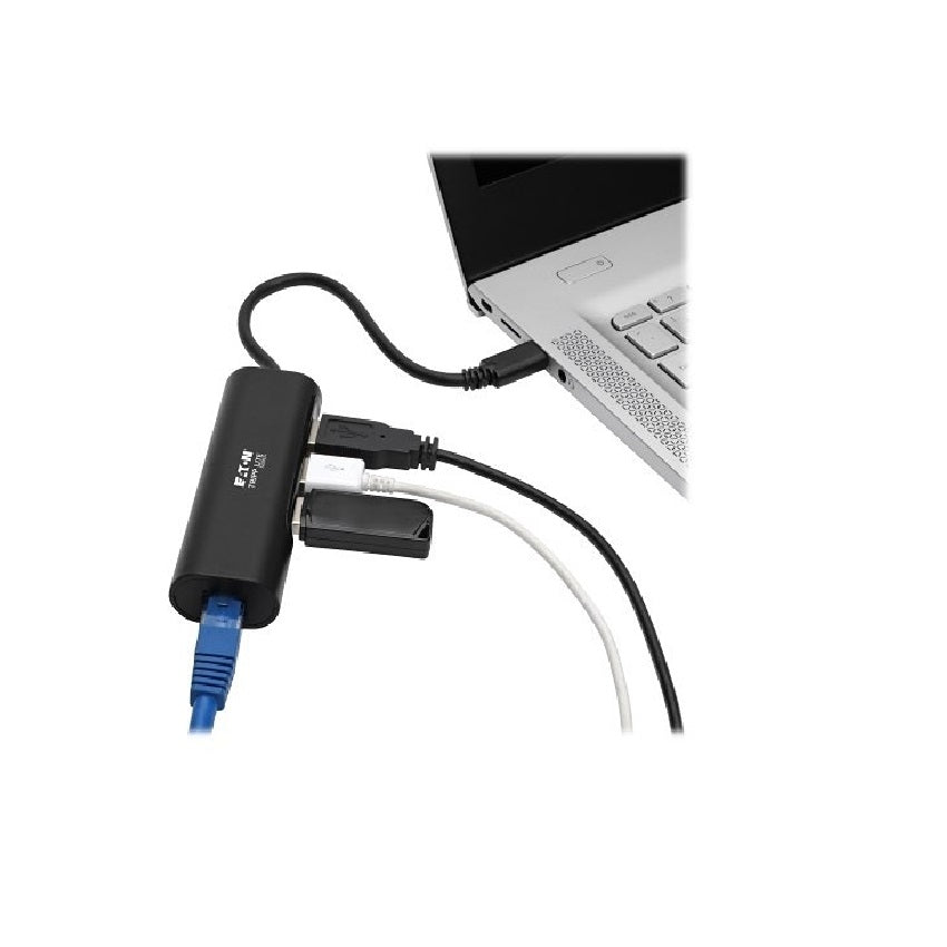 TRIPP-LITE U460-003-3A1GB Hub Adaptador, USB, Tipo-C, Portátil, U460-003-3A1GB, 3 Puertos,  USB 3.1, RJ45, 5 Gbps