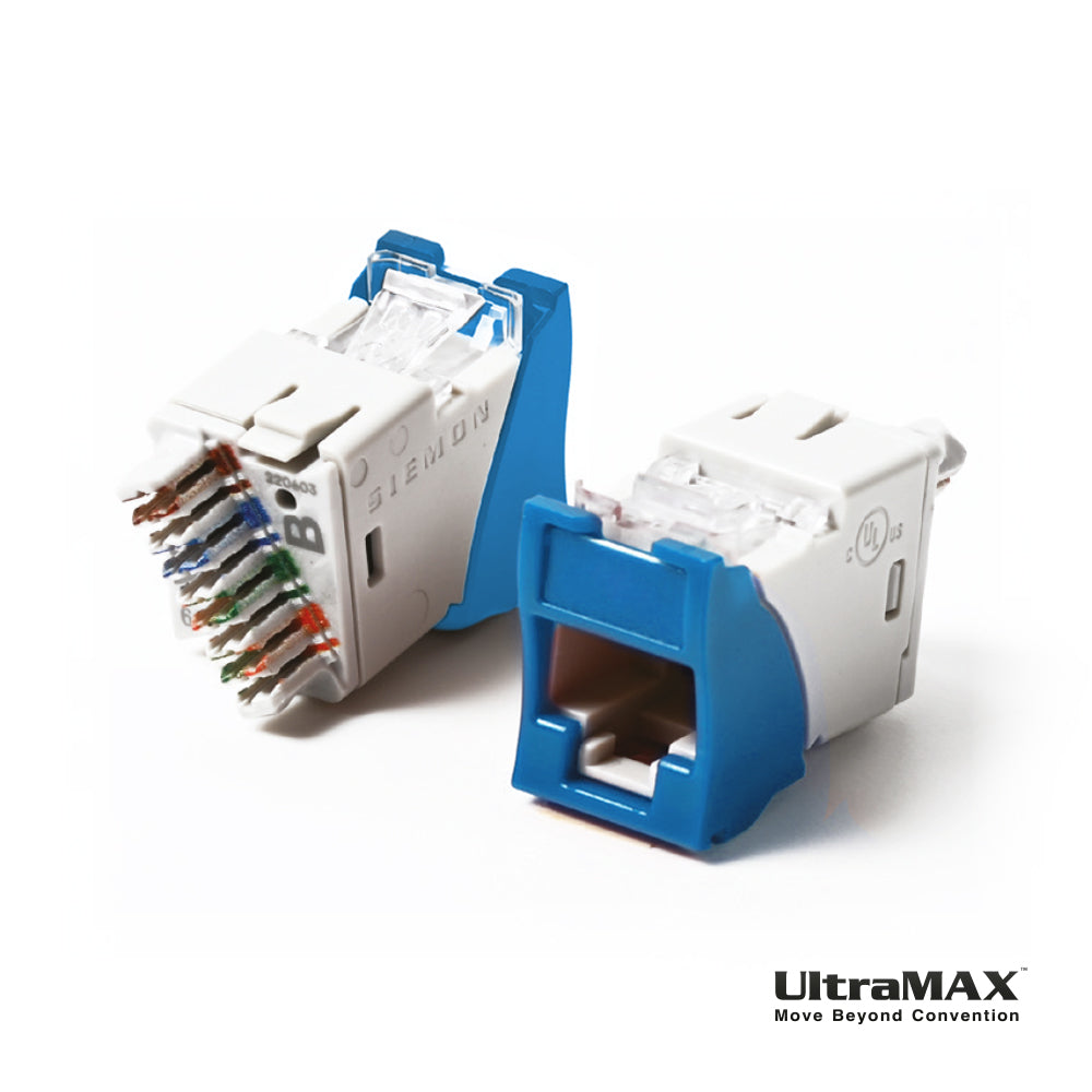 SIEMON U6-H06NB Jack RJ45 Cat6 UltraMAX para Placas Plano Angular color Azul