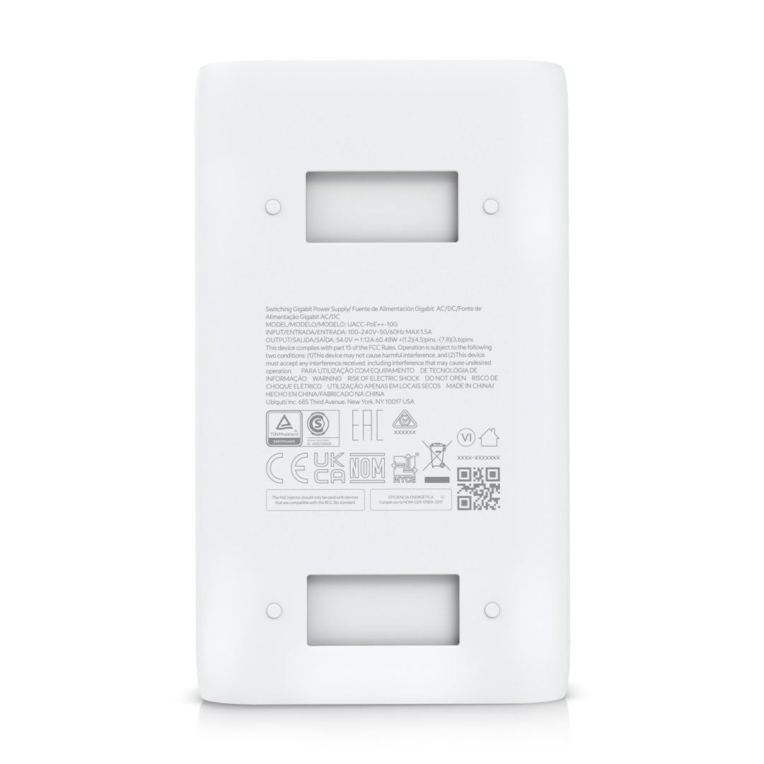 UBIQUITI UACC-POE++-10G Inyector PoE++ 10G 60w 54v 1.12A