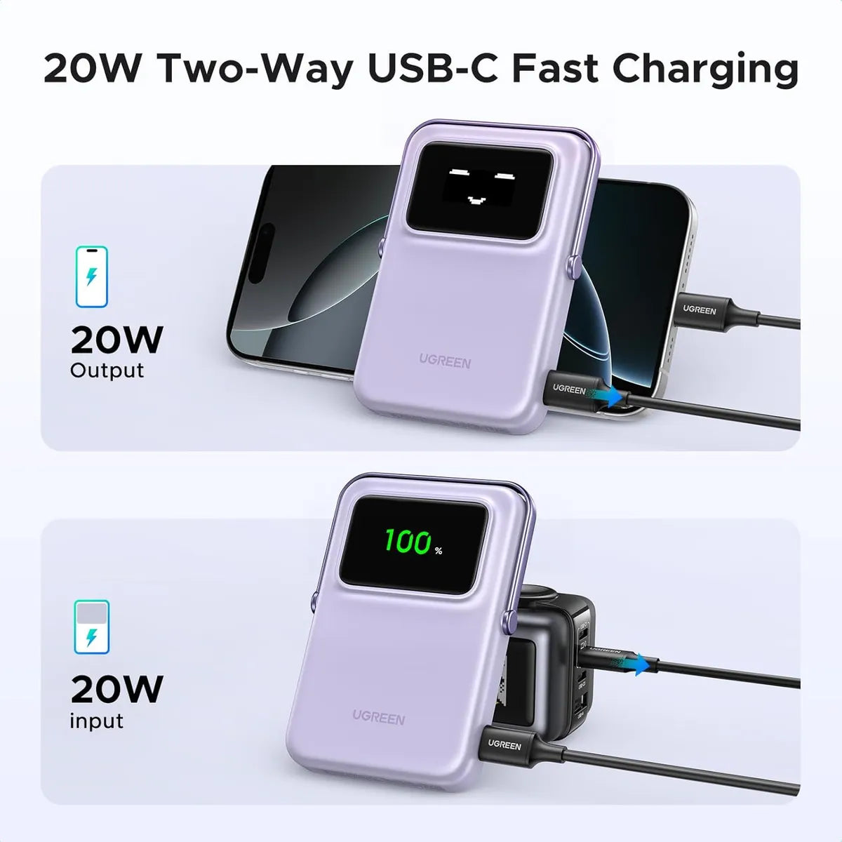 UGREEN PB572 45328 Power Bank Inalámbrico Magnético 10000mAh
