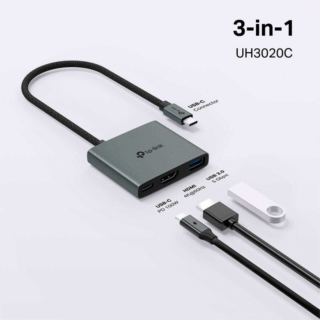 TP-LINK UH3020C Adaptador HUB USB Tipo C 3 en 1 5Gbps