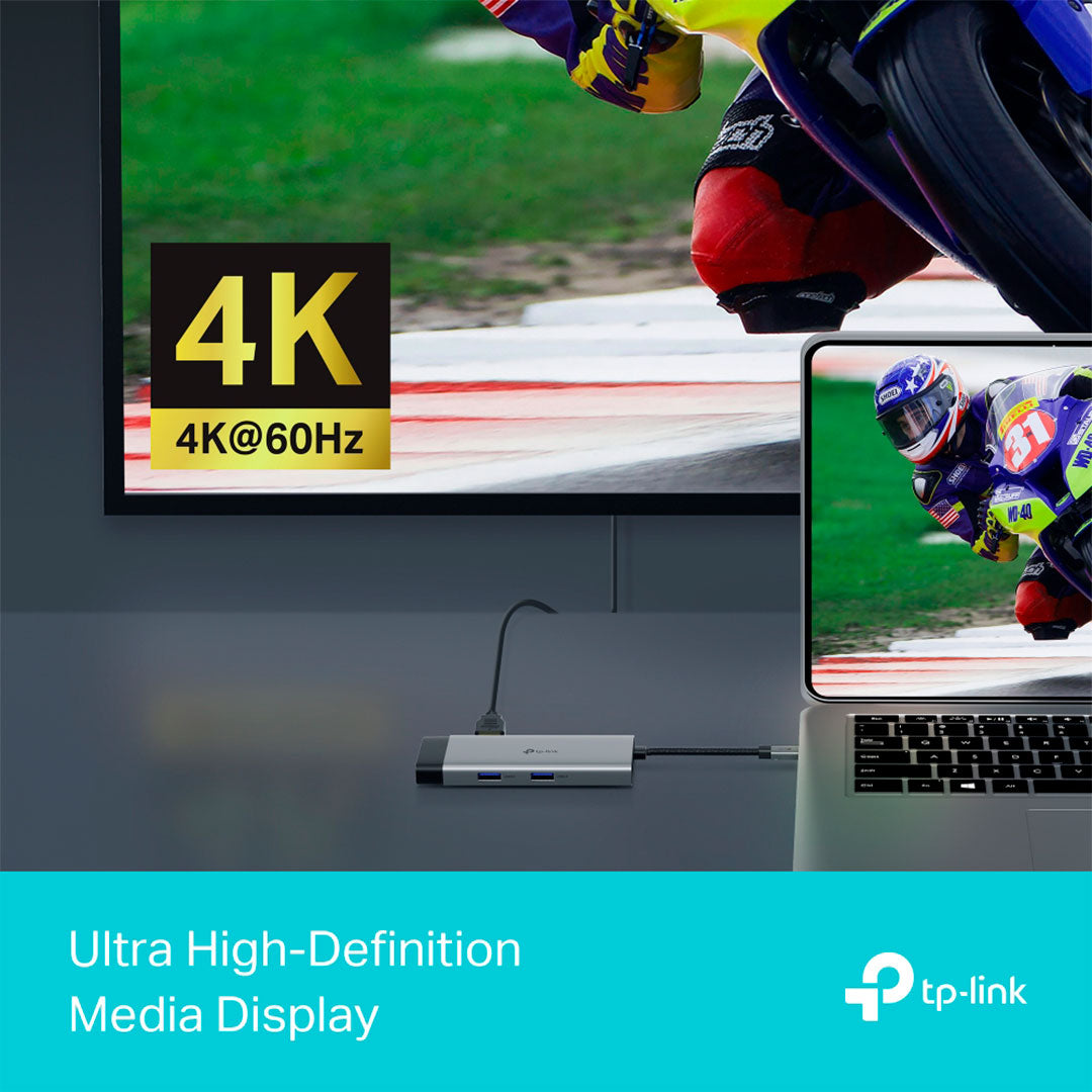 TP-LINK UH6120C Adaptador HUB USB Tipo C 6 en 1 5Gbps
