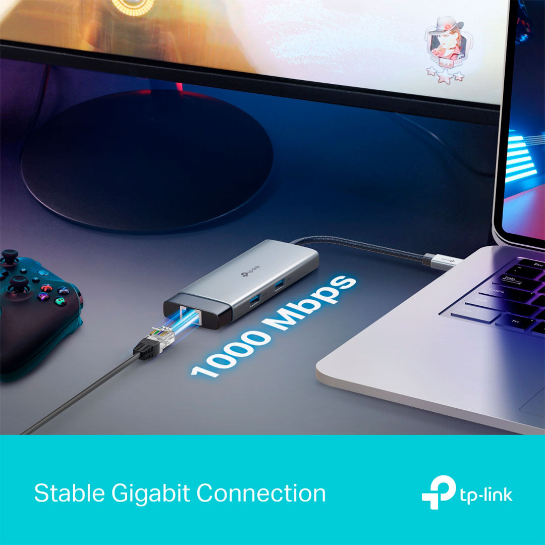 TP-LINK UH6120C Adaptador HUB USB Tipo C 6 en 1 5Gbps