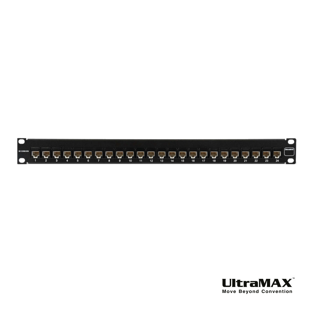SIEMON UP6-F1-24K-RS Patch Panel Modular 24 Puertos UltraMAX Cat6 Jacks U6-P00NB