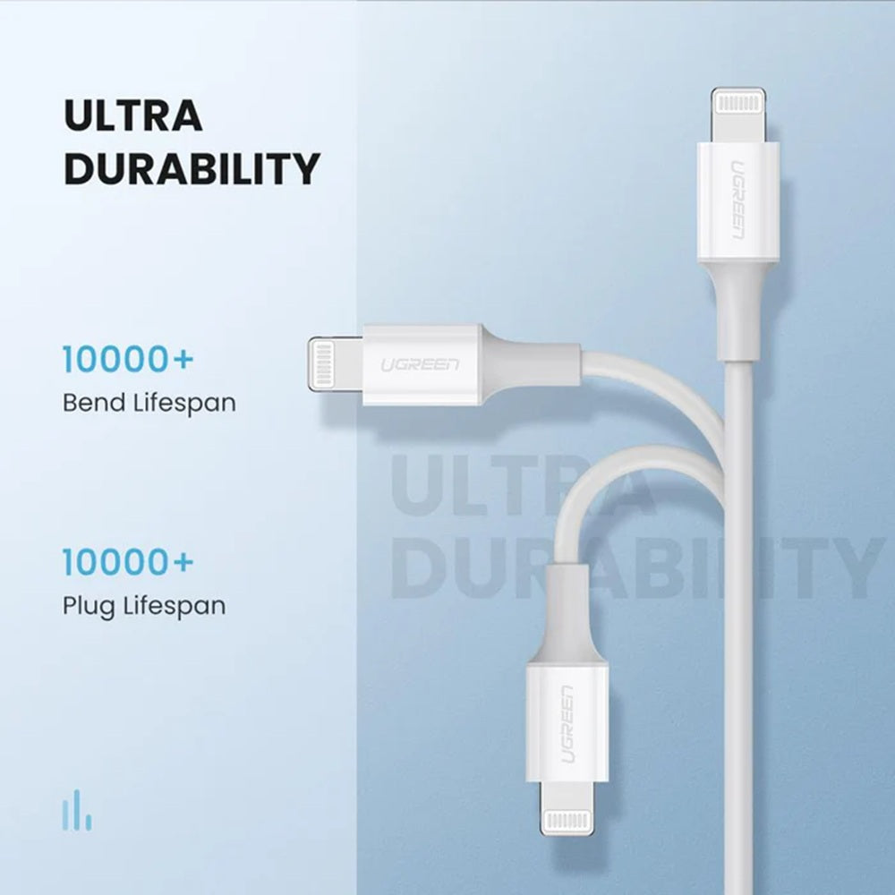 UGREEN US171 10493 Cable USB-C a Lightning 1m Blanco