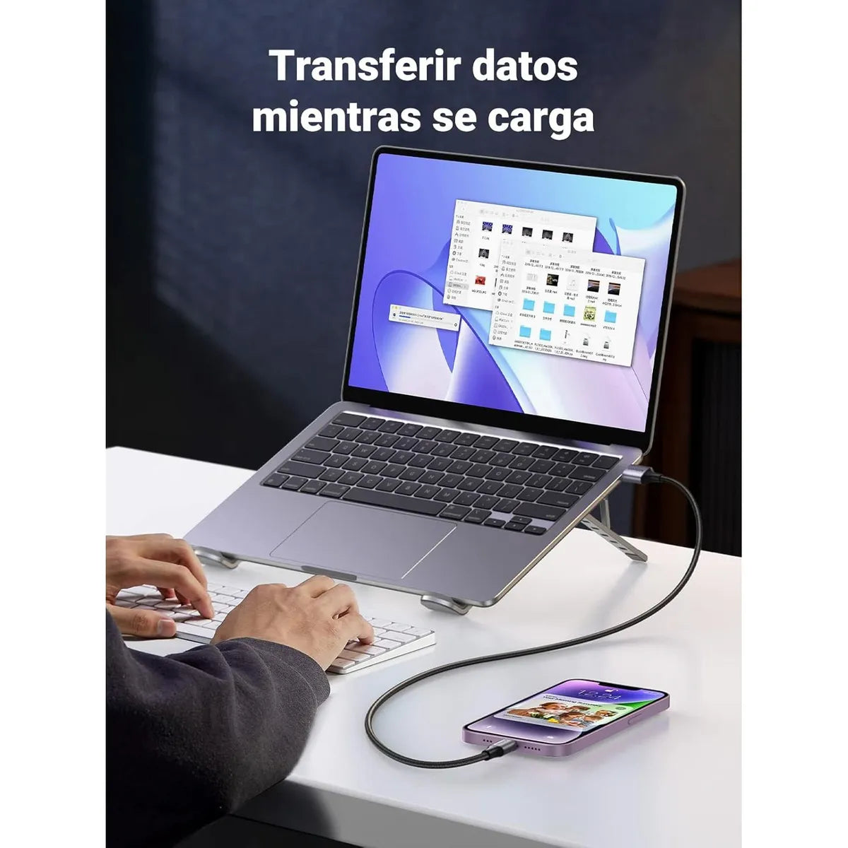 UGREEN US199 60156 Cable de Datos de Carga USB-A a Lightning Negro