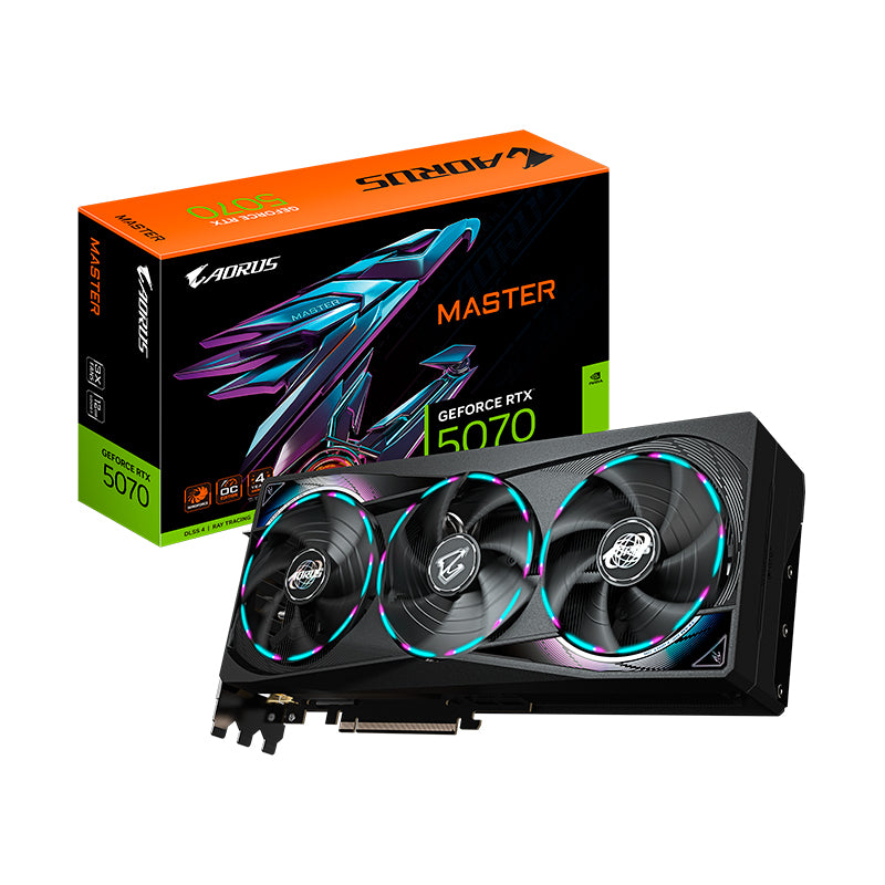 GIGABYTE AORUS GeForce RTX 5070 MASTER 12G Tarjeta de Video 12GB GDDR7
