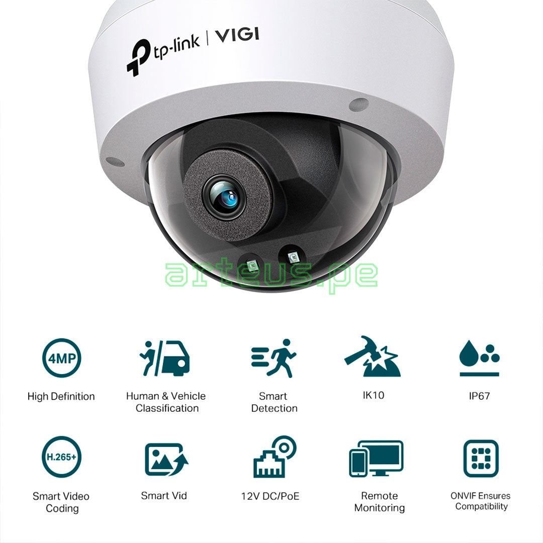 TP-LINK VIGI C240I 4mm Cámara de Seguridad IP PoE 4MP 2K+