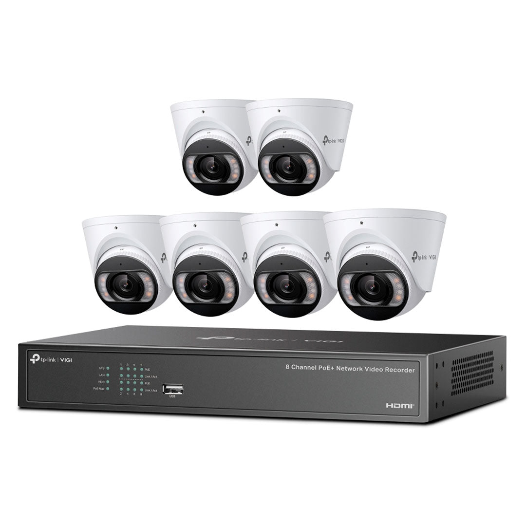 TP-LINK VIGI NK8MP-T6425-2T Kit 6 Cámaras 4MP IPC y NVR PoE+ 8 Canales