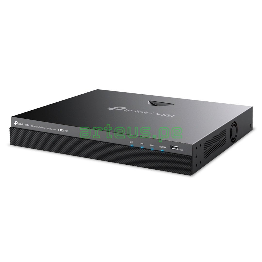 TP-LINK VIGI NVR2008H-8MP-2TB Grabador de Vídeo NVR 8 Canales PoE+ 4K 2TB