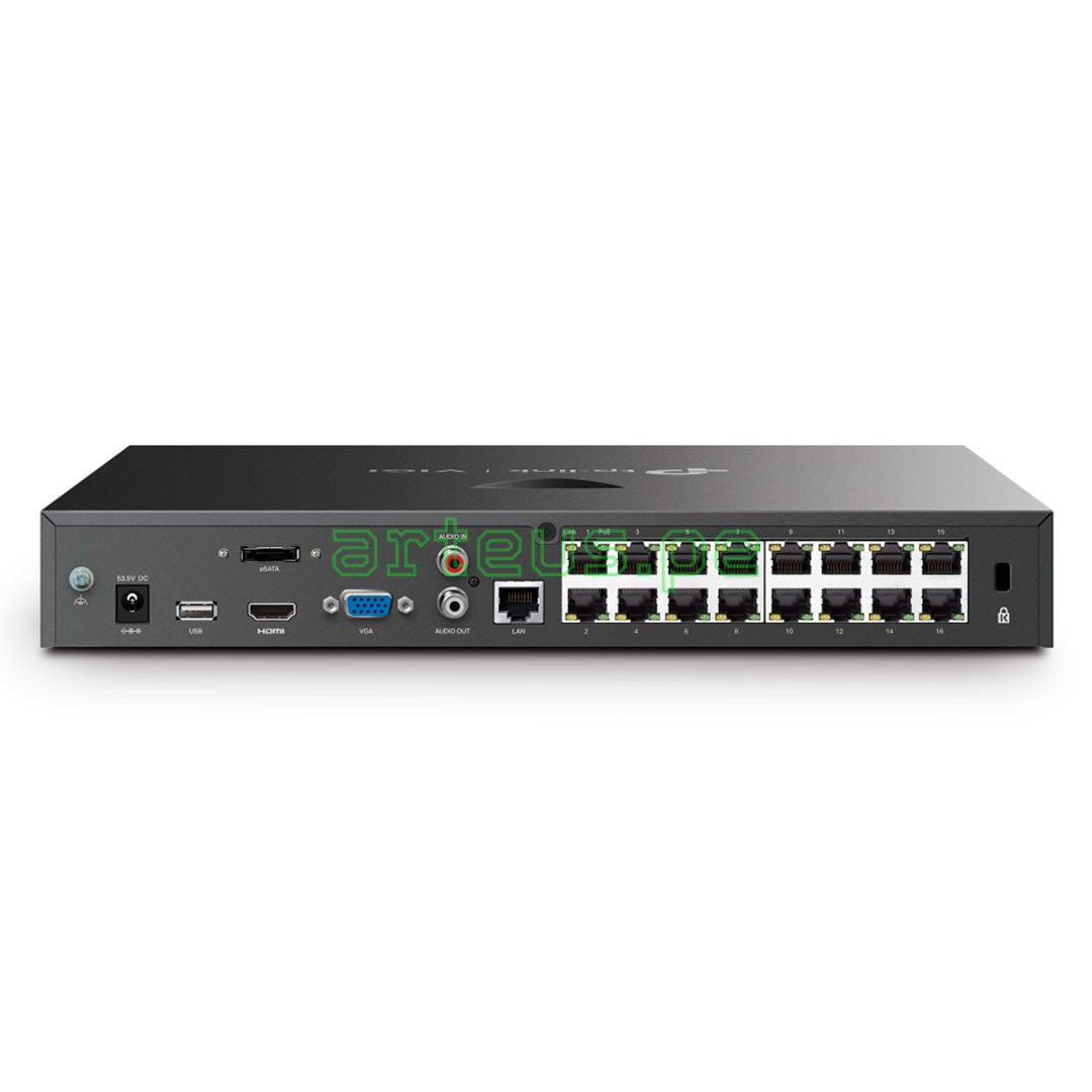 TP-LINK VIGI NVR2016H-16MP-4TB Grabador de Vídeo NVR 16 Canales PoE+ 4K HDD 4TB