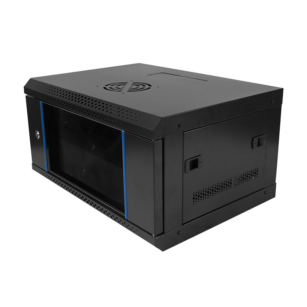 FINEN W1-5404 Gabinete de Pared 4RU 280x540x400mm con Puerta de Vidrio