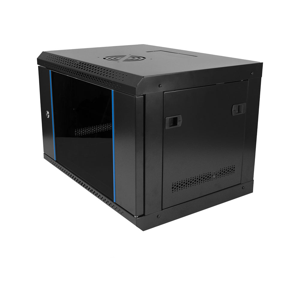 FINEN W1-5406 Gabinete de Pared 6RU 36,8 x 54 x 40cm Puerta de Vidrio