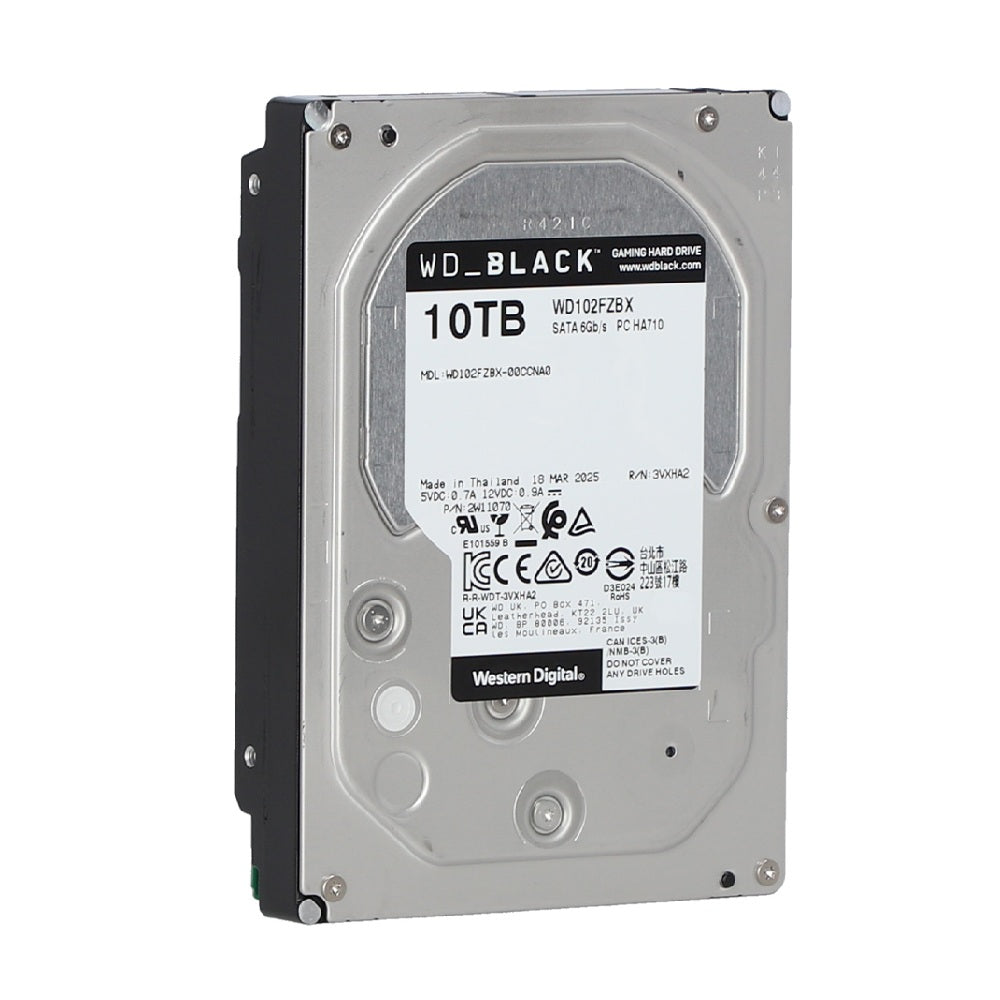 WESTERN DIGITAL WD102FZBX WD BLACK Disco Duro Negro Gaming 10TB 7200RPM 3.5"