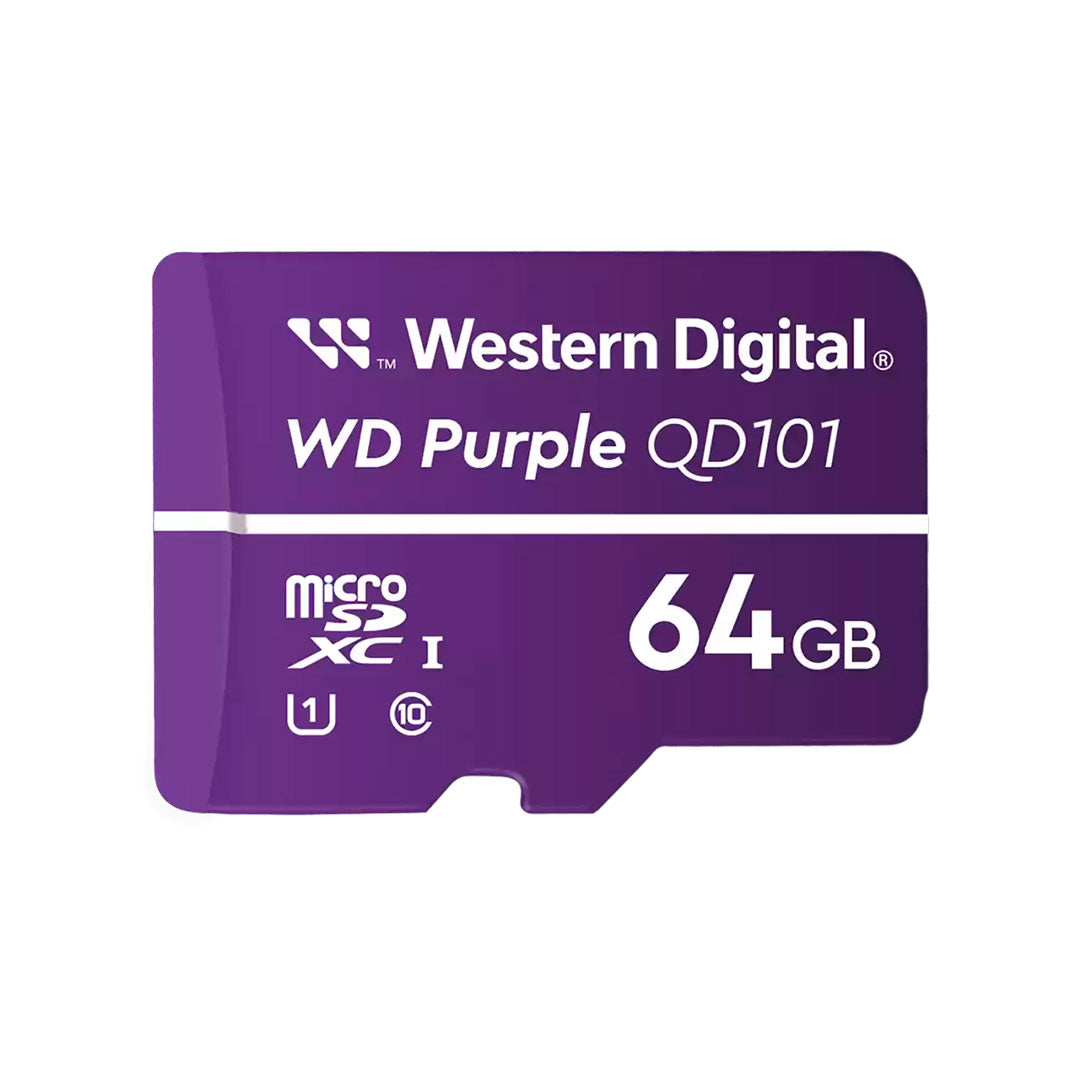 WD Purple QD101 Tarjeta microSD 64GB para Videovigilancia WDD064G1P0C